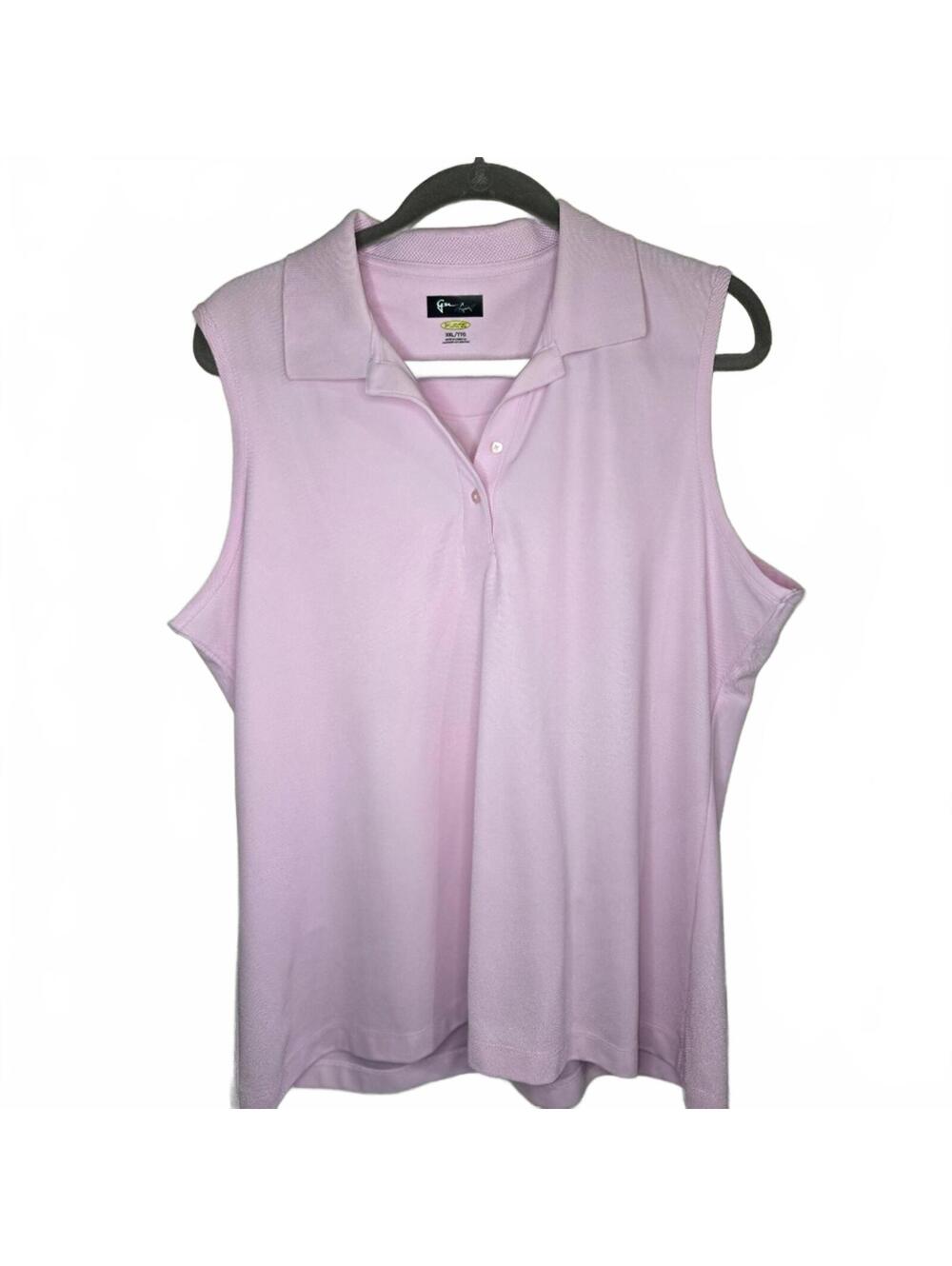 Greg Noman Sleeveless Polo Shirt with Shark Logo - Light Pink